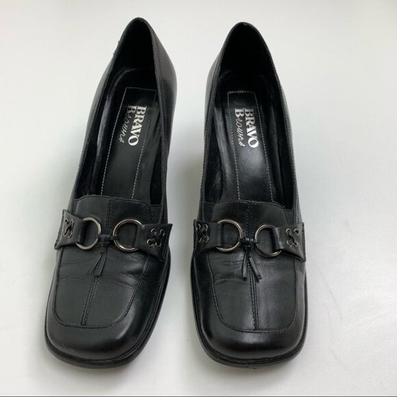 Bravo  Browns Black Leather size 9 - Picture 2 of 8
